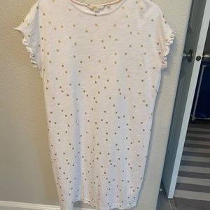 Ladies Boden gold polka dot dress size Small